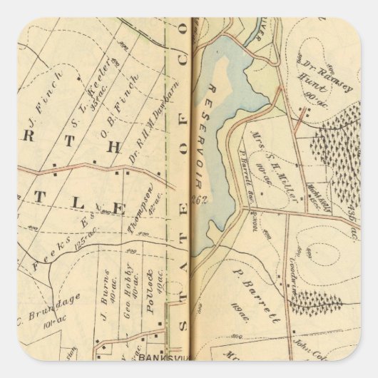 Bedford, New York 5 Vierkante Sticker (Voorkant)