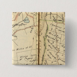 Bedford, New York Vierkante Button 5,1 Cm