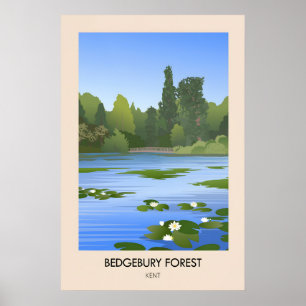 Bedgebury Forest Kent Reisposter Poster