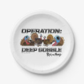 Bediening: Deep Gobble Papieren Bordje (Voorkant)