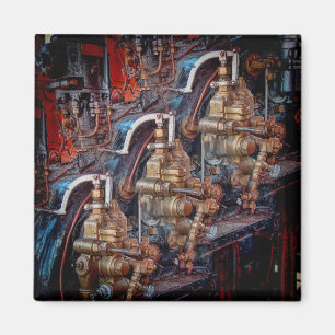 Bedieningsorganen van een magneet van een stoomloc