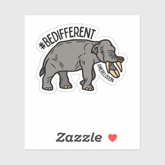 #BeDifferent Amebelodon Sticker (Feuille)