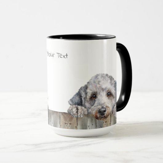 Bedlington Terrier Chien Mug (Devant droit)