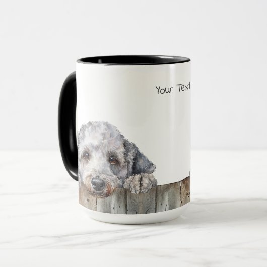 Bedlington Terrier Chien Mug (Devant gauche)