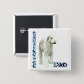 Bedlington Terrier Dad 4 - Button (Voorkant /achterkant)