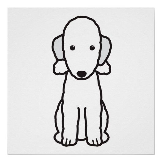 Bedlington Terrier Dog Cartoon Perfect Poster (Voorkant)