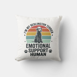 Bedlington Terrier Emotionele Ondersteuning Mens V Kussen