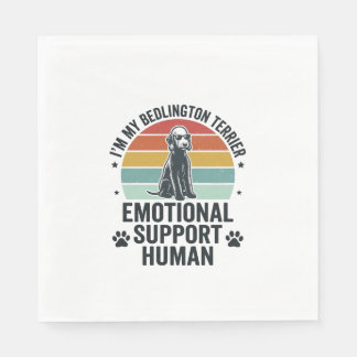 Bedlington Terrier Emotionele Ondersteuning Mens V Servet