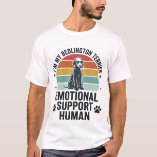 Bedlington Terrier Emotionele Ondersteuning Mens V T-shirt