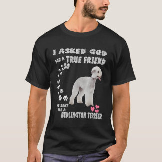 Bedlington Terrier geschenken Rothbury Terrier Bed T-shirt