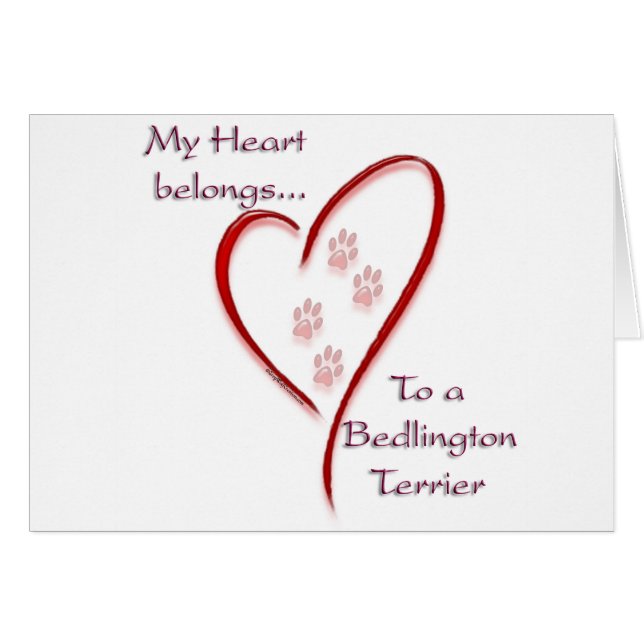 Bedlington Terrier Heart hoort erbij (Voorkant Horizontaal)