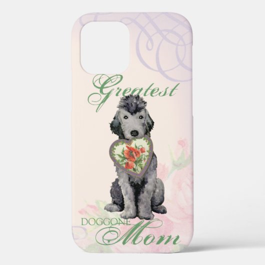 Bedlington Terrier Heart Mom Coque-Mate coque ipho (Verso)