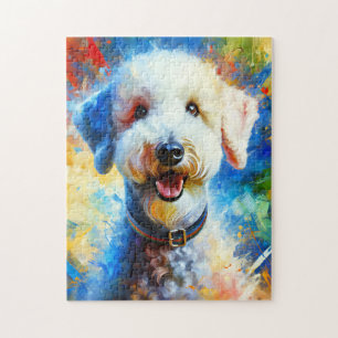 Bedlington Terrier Hond Acrylprint Hond Liefhebber Legpuzzel