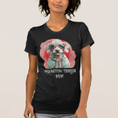Bedlington Terriër Hond Moeder Zonnebril T-shirt (Voorkant)
