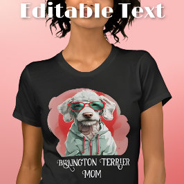 Bedlington Terriër Hond Moeder Zonnebril T-shirt