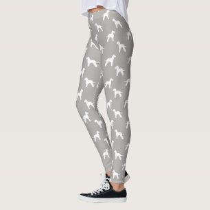 Bedlington Terrier Hondenras Silhouettes Pattern Leggings