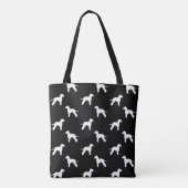 Bedlington Terrier Hondenras Silhouettes Patterned Tote Bag (Achterkant)