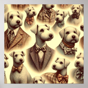 Bedlington Terrier Illustratie Poster