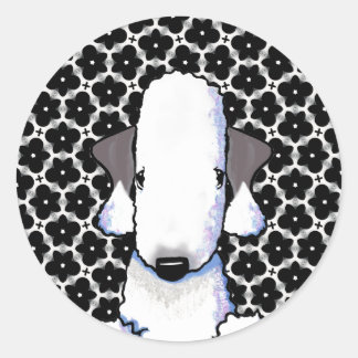 Bedlington Terrier Klassieke Ronde Sticker
