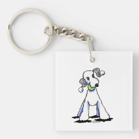 Bedlington Terrier Let's Play Sleutelhanger (voorkant)