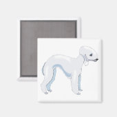 Bedlington Terrier Magneet (Voorkant / Achterkant)
