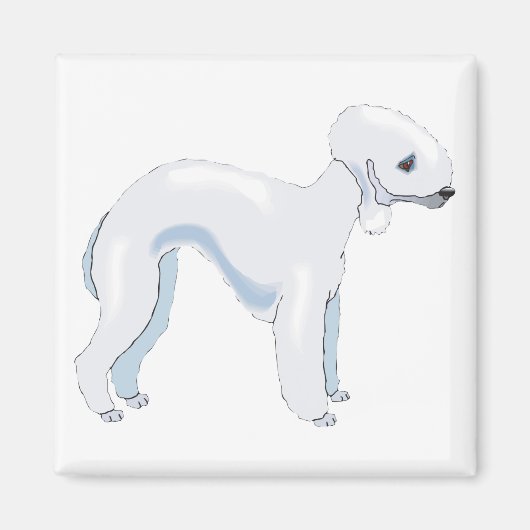 Bedlington Terrier Magneet (Voorkant)