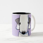 Bedlington Terrier Mug à café à deux tons (Devant droit)