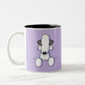 Bedlington Terrier Mug à café à deux tons (Gauche)