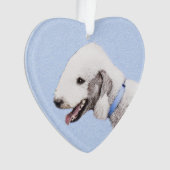 Bedlington Terrier Painting - Art original du chie (devant)