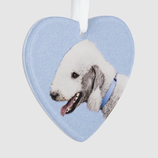 Bedlington Terrier Painting - Art original du chie (devant)