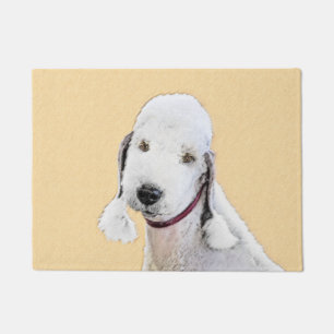 Bedlington Terrier Painting - Originele Dog Art Deurmat