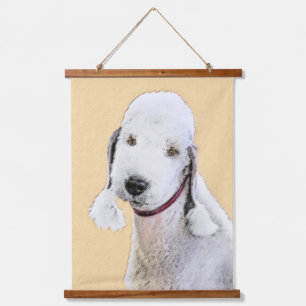 Bedlington Terrier Painting - Originele Dog Art Hangend Wandkleed