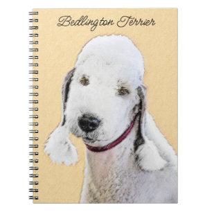 Bedlington Terrier Painting - Originele Dog Art Notitieboek