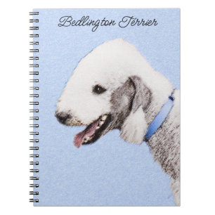 Bedlington Terrier Painting - Originele Dog Art Notitieboek