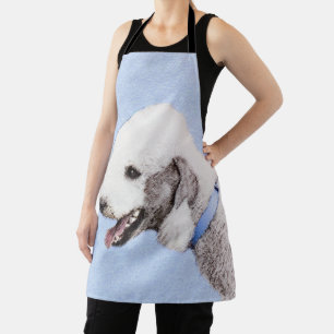 Bedlington Terrier Painting - Originele Dog Art Schort
