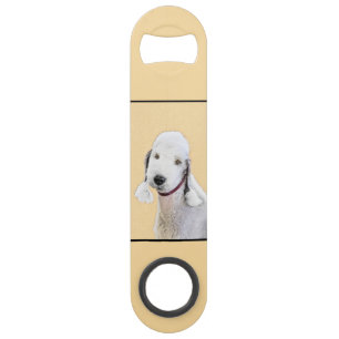 Bedlington Terrier Painting - Originele Dog Art Speed Flessenopener