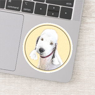 Bedlington Terrier Painting - Originele Dog Art Sticker