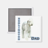 Bedlington Terrier Papa 4 - Magnet (Recto/Verso)
