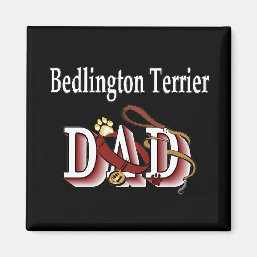 bedlington terrier papa Magnet (Devant)