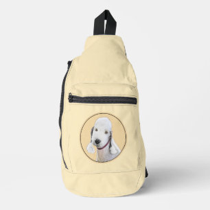 Bedlington Terrier Schilderij Zandkleurige Hond Ku Sling Bag