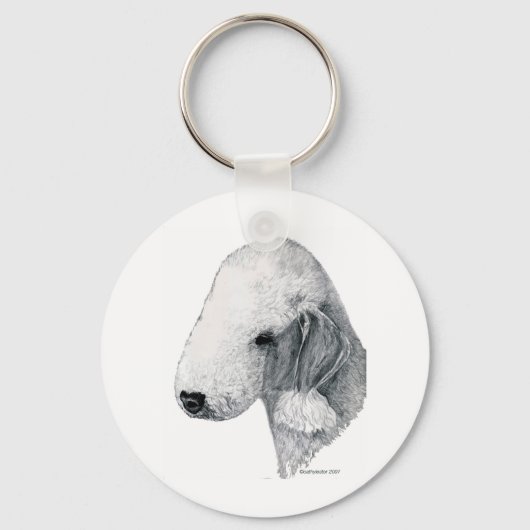 Bedlington Terrier Sleutelhanger (Voorkant)