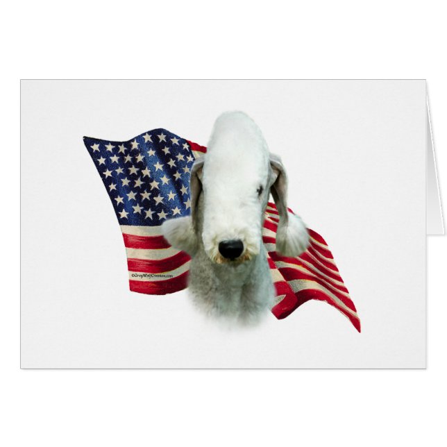 Bedlington Terrier Vlag (Voorkant Horizontaal)