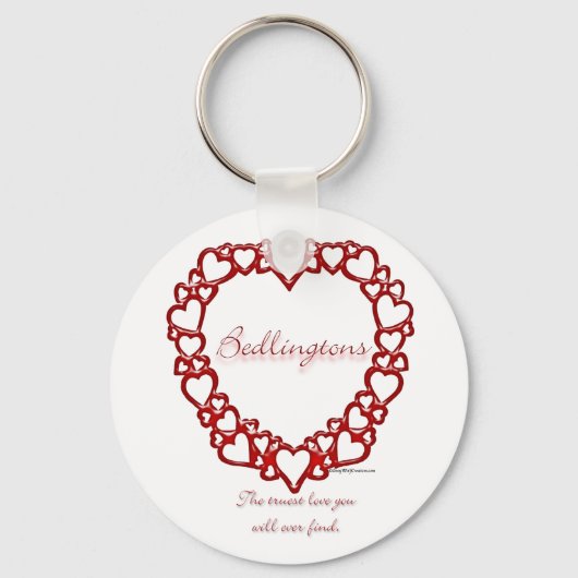 Bedlington Terrier Ware Liefde - Sleutelhanger (Voorkant)