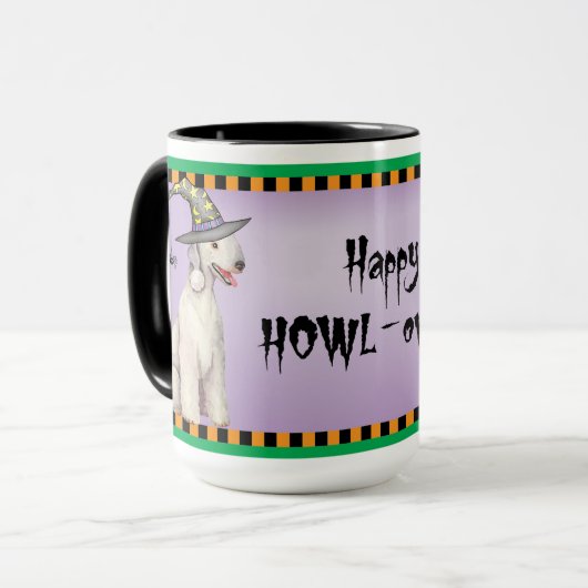 Bedlington Terrier Witch Mok (Voorkant links)