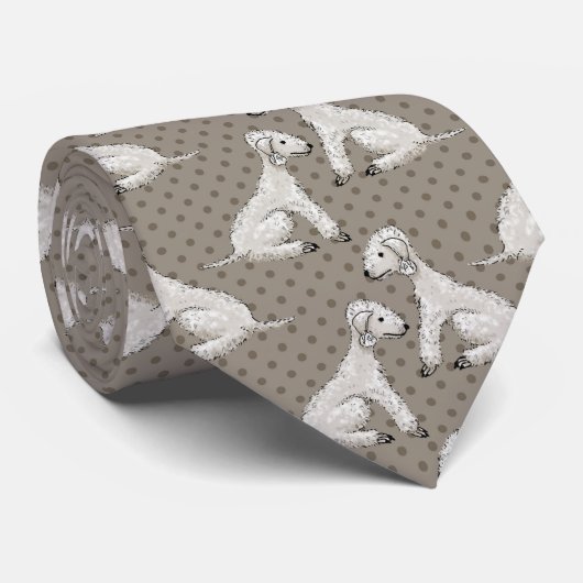 Bedlington Terriers Stropdas (Opgerold)