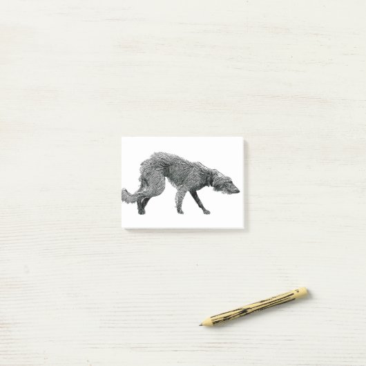 Bedlington Whippet Lurcher Dog Post-it® Notes (Op bureau)