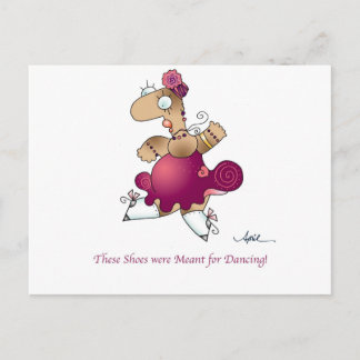 BEDOEL VOOR DANCING! Briefkaart van April McCallum