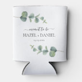 Bedoeld als Eucalyptus Greenery Wedding Blikjeskoeler (Voorkant)