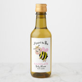 Bedoeld om Bee Baby shower Beverage Label Wijn Etiket (Voorkant)