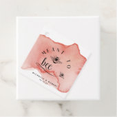 Bedoeld om bij te zijn, Roos gouden Waterverf vlek Bedankjes Labels (In situ)